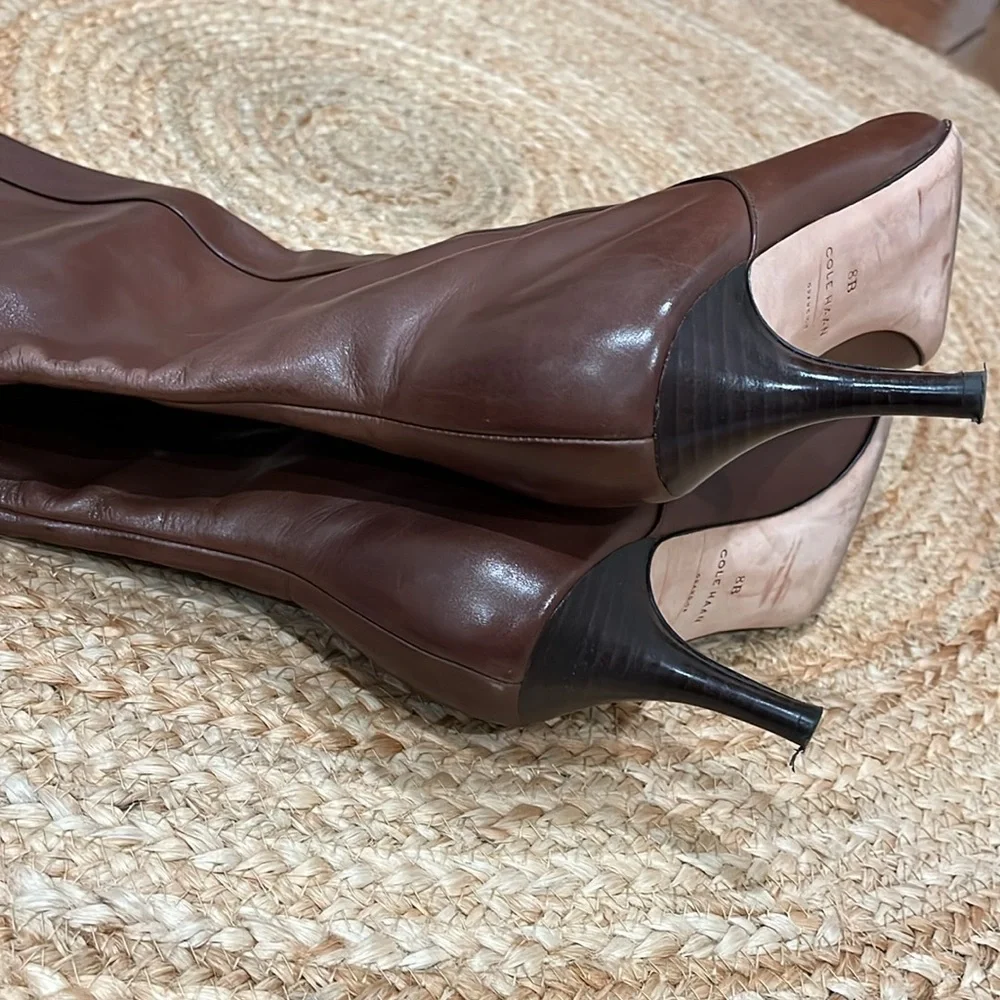 Cole Haan Grand OS tall brown caramel boots - Picture 8 of 13